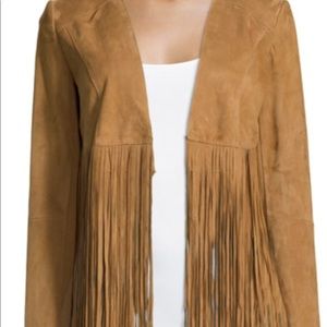 LaMarque Suede Fringe Jacket NWT